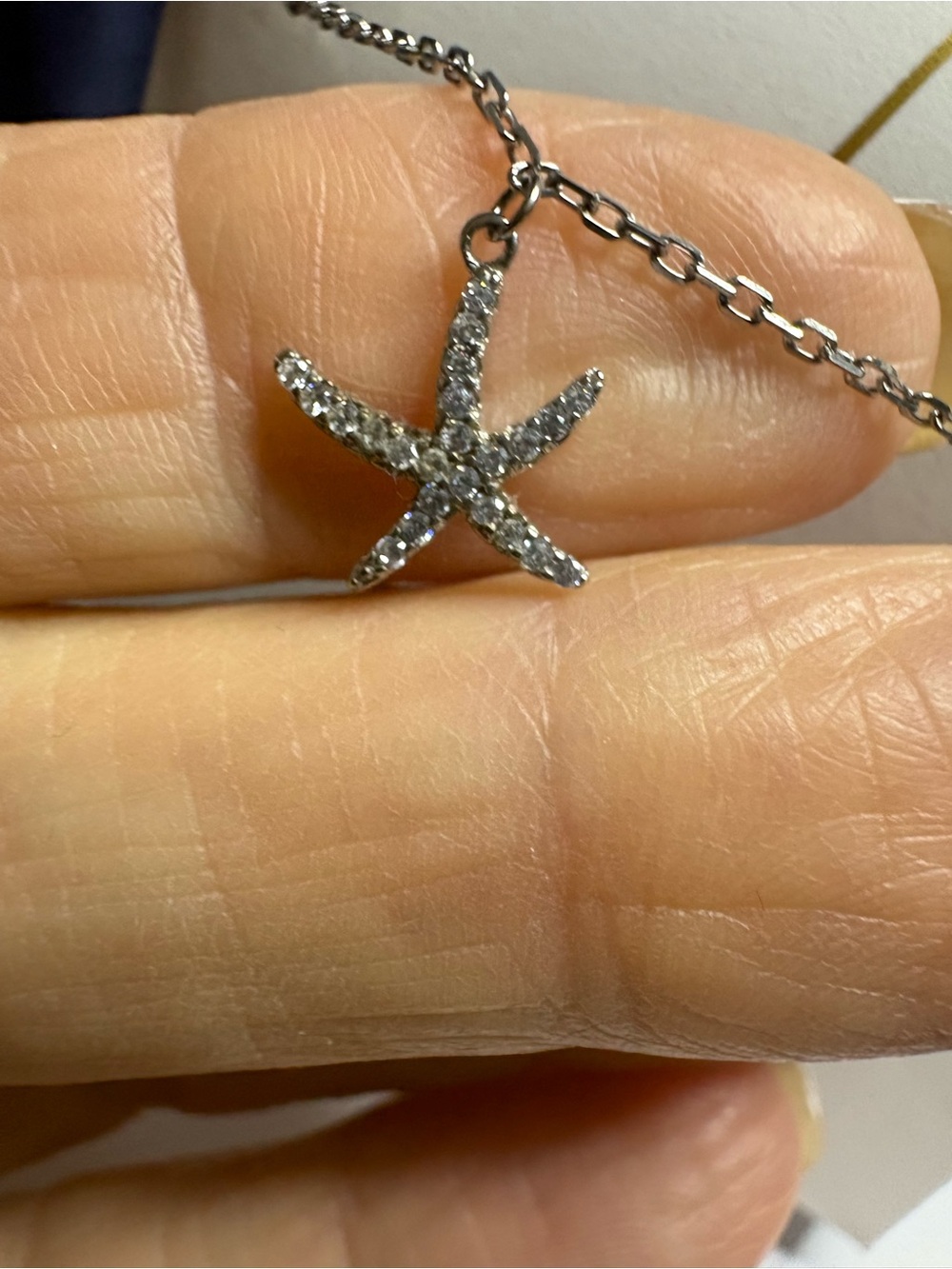 Tabitha Webb Starfish Sterling Silver Anklet w/ CZ Accents NIB - Picture 4 of 8